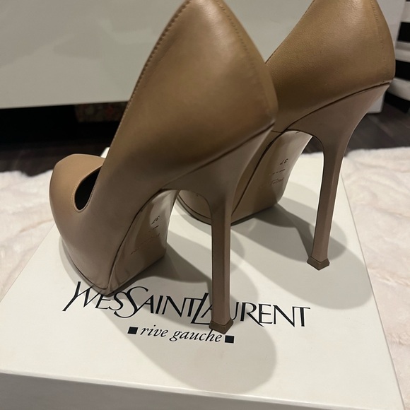 YSL beige leather tributes size 7 - Picture 4 of 5